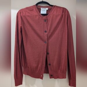 Jil Sander Cashmere / Silk Blend Cardigan Rust / Copper Color Size 40 (M)